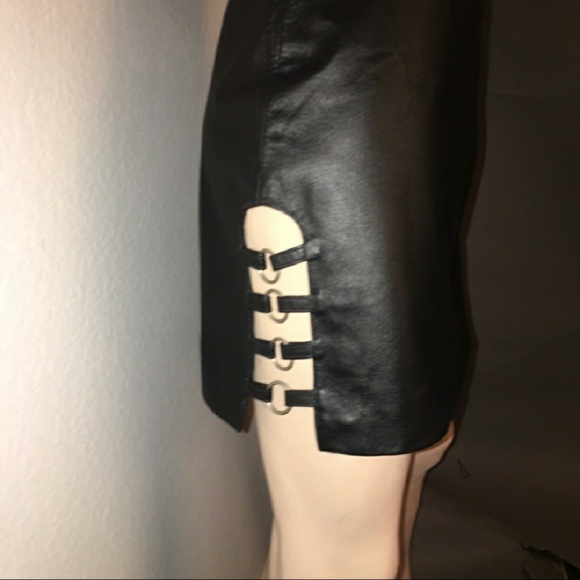 100% Leather Mini Skirt NWOT - Picture 5 of 6
